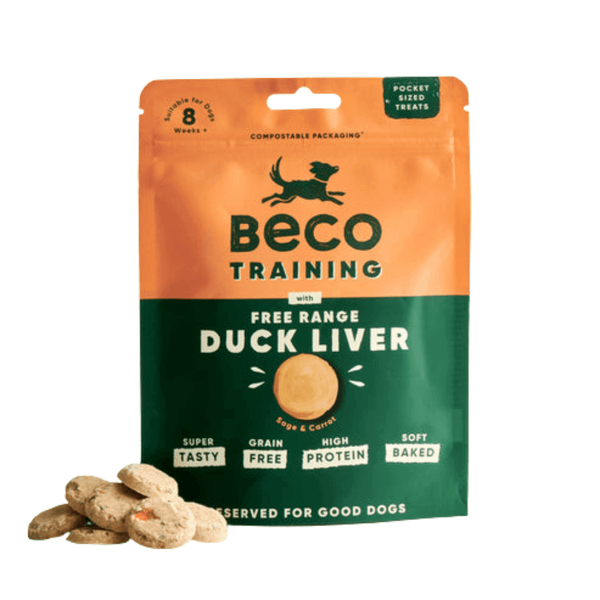 Beco Free Range Duck Liver Treats with Sage & Carrot - 60g