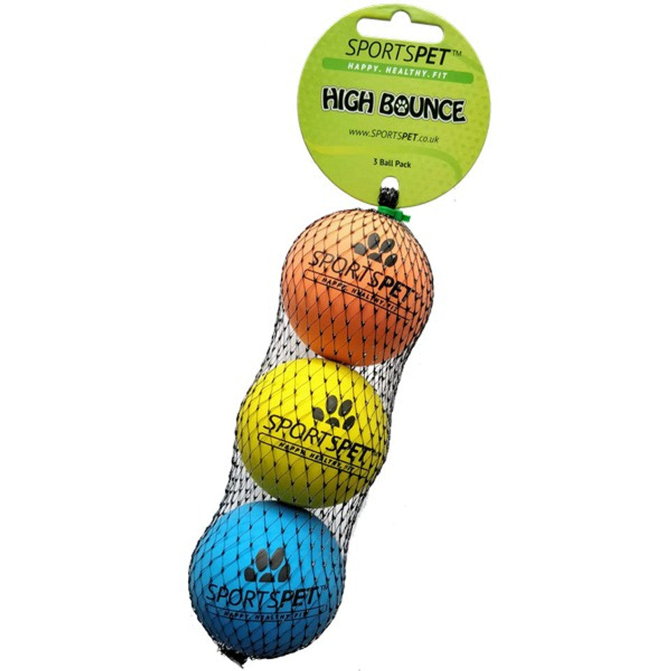 A pack of 3 ball toys for dogs