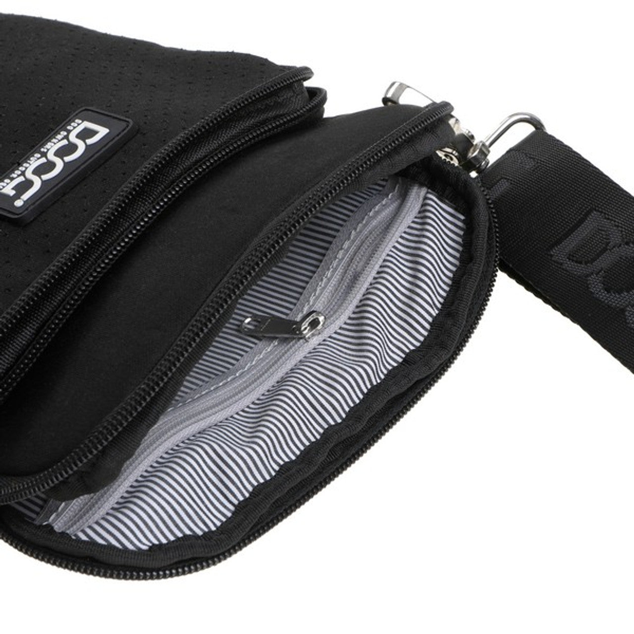 Inside the black DOOG dog walking bag