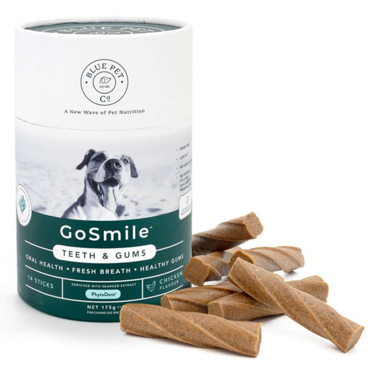 Blue Pet GoShine Teeth & Gum Supplement Peanut Butter 14 Pieces