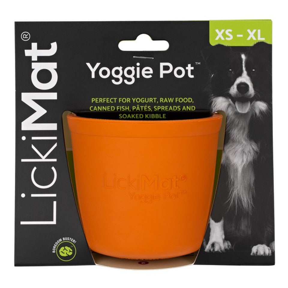 Orange LickiMat Yoggie Pot For Dogs