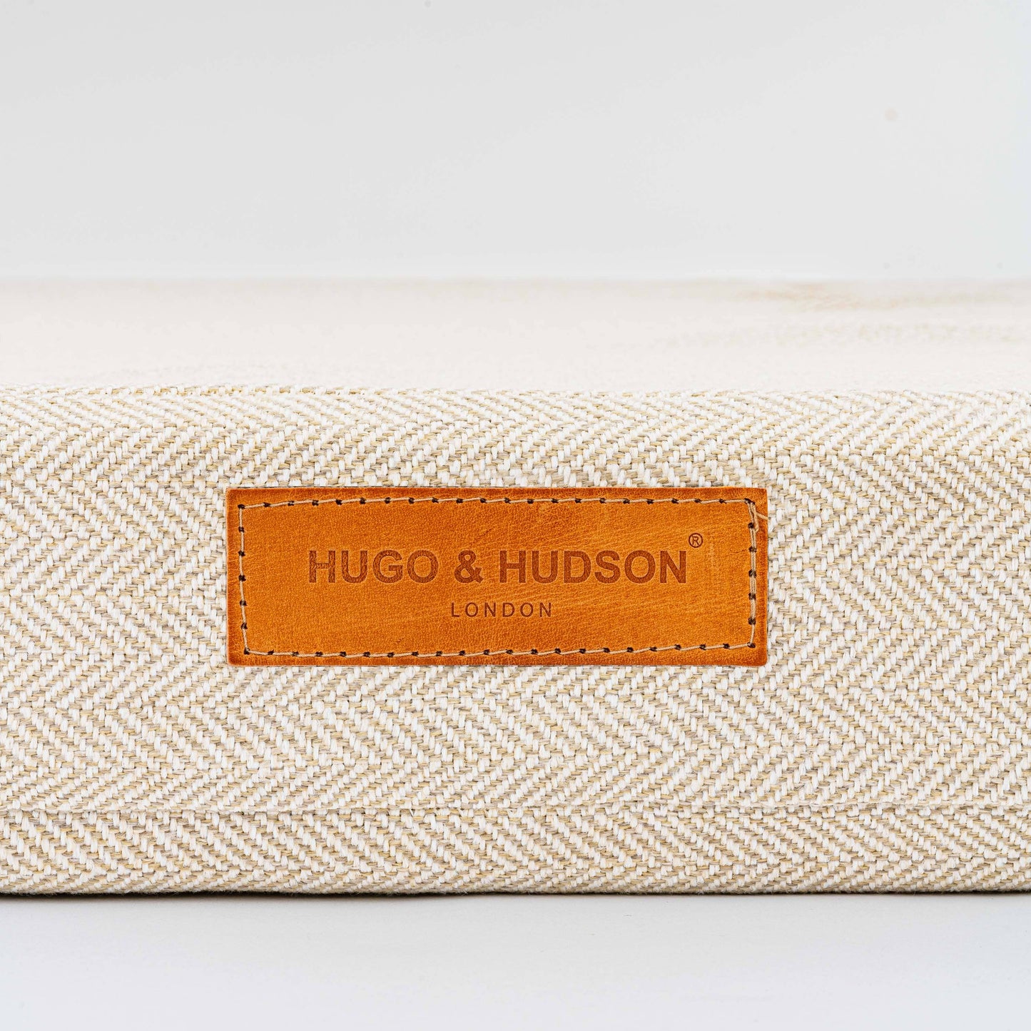 Hugo & Hudson Foam Mattress Dog Bed - Sand Herringbone: Small