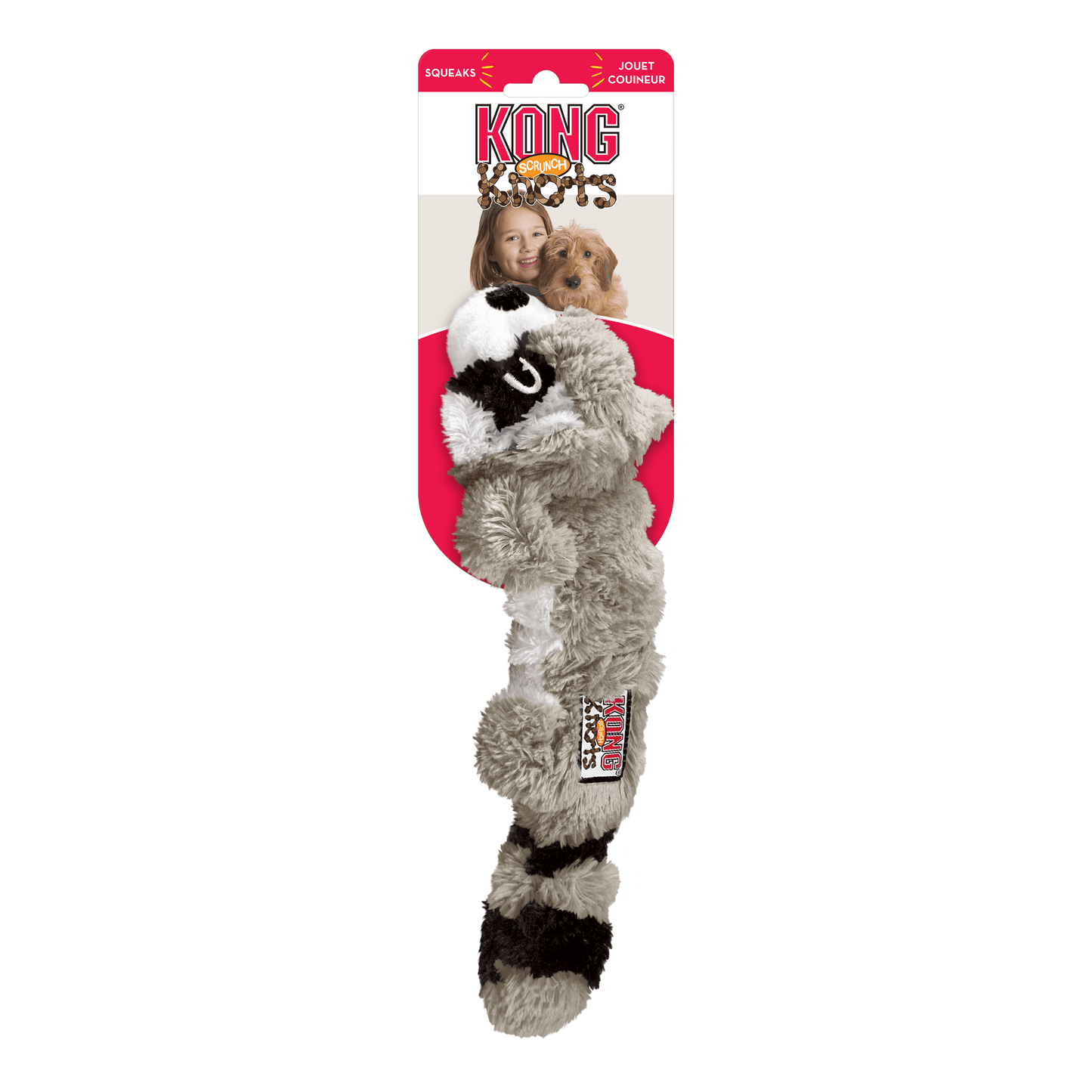 Kong Scrunch Knots Racoon Small/Medium