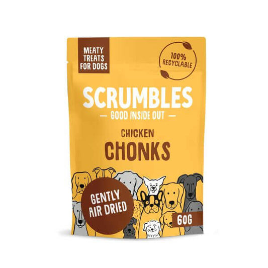 Healthy Scrumbles Chicken Chonks meaty treats for dogs