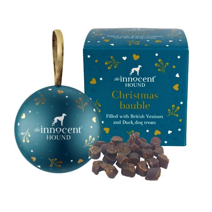 The Innocent Hound Christmas Bauble with British Game Treats 50g