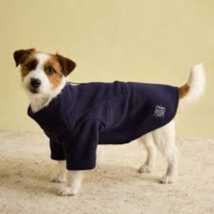 Soft navy fleece jumper for dogs 