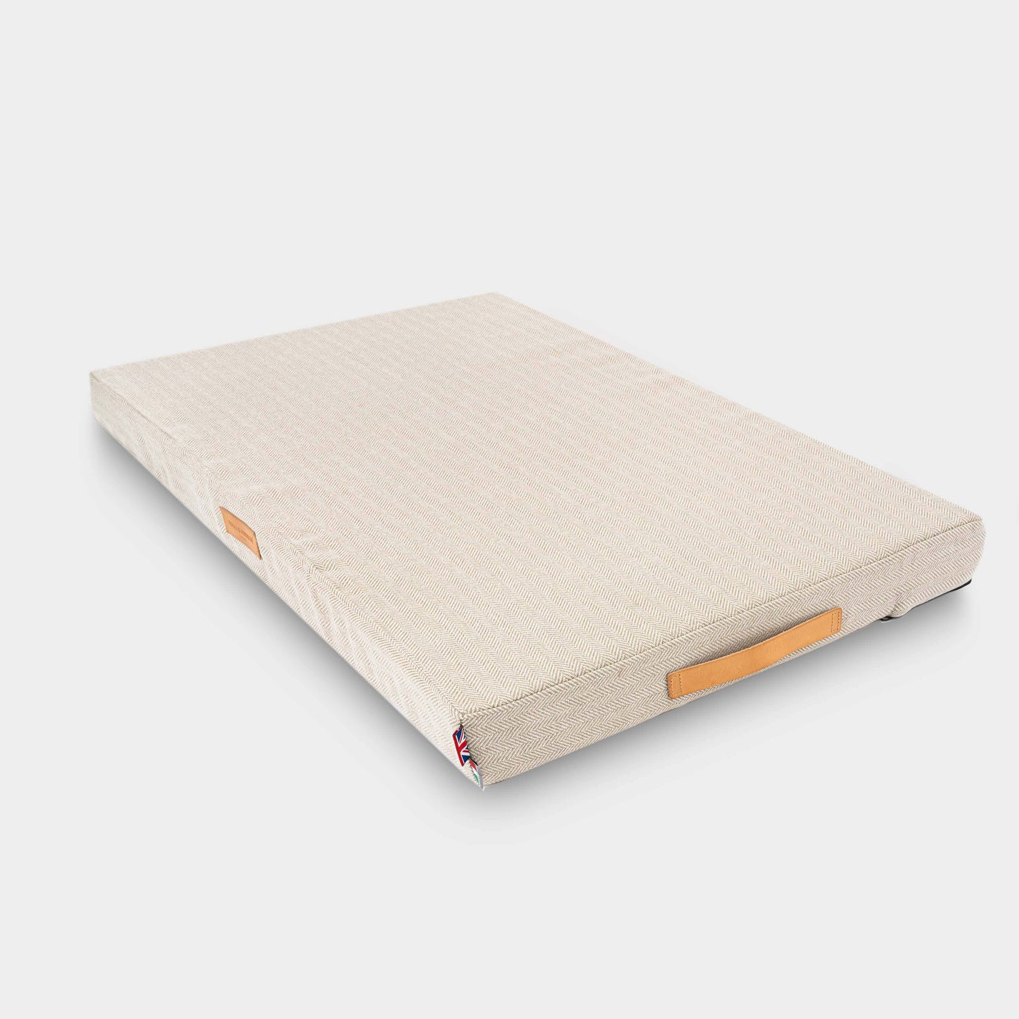 Hugo & Hudson Foam Mattress Dog Bed - Sand Herringbone: Small