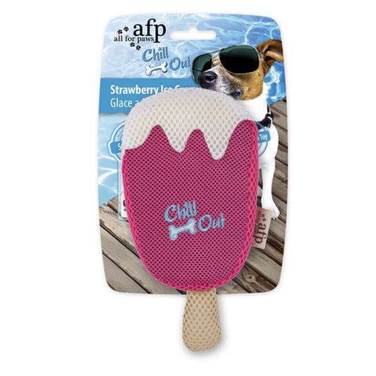 All For Paws Chill Out Strawberry Ice Cream Toy