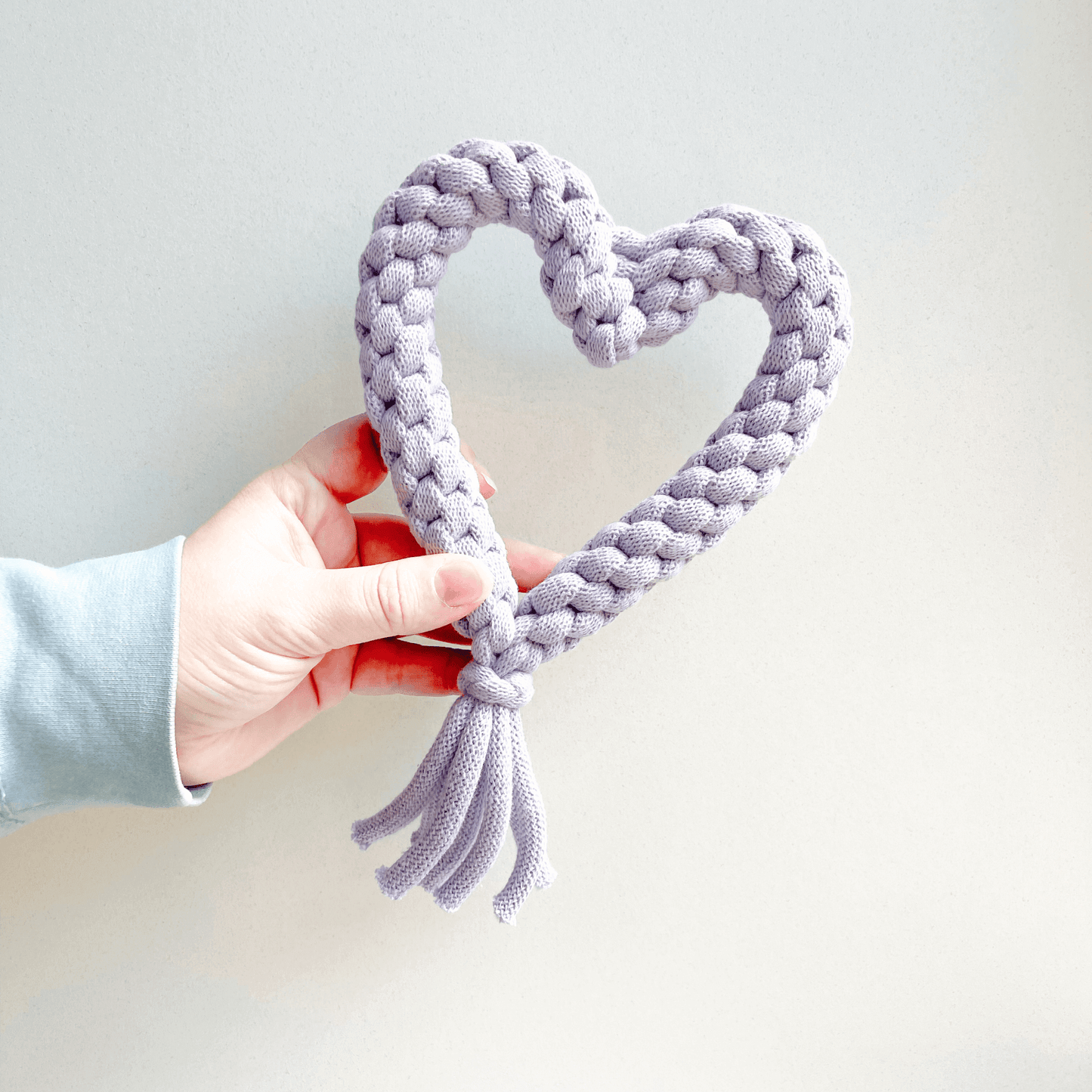 Heart Rope Toy - Lilac