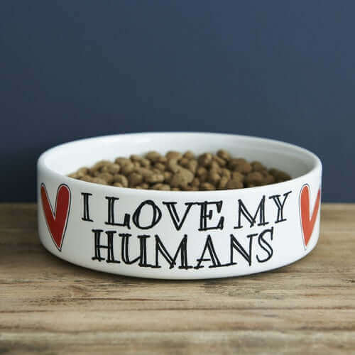 I Love My Humans Dog Bowl