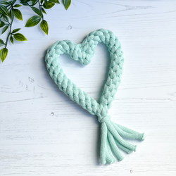 Heart Rope Toy - Mint Green