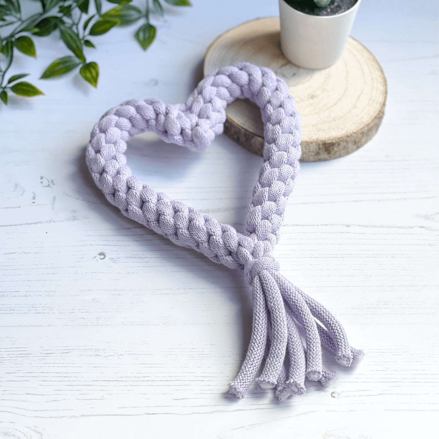 Heart Rope Toy - Lilac