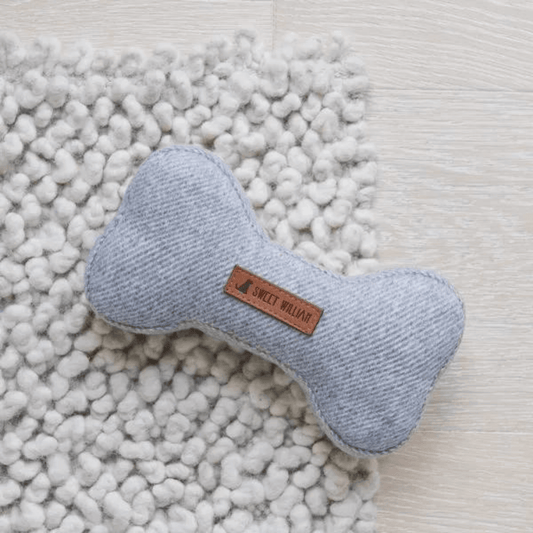 Grey Tweed Dog Bone | Tweed Puppy Bone | Bella's Box